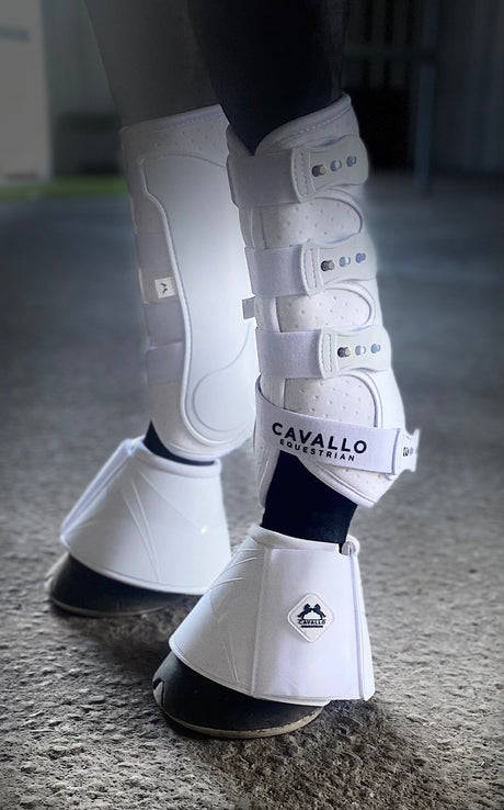 Cavallo Equestrian Wa-Schooling Training Brushing Boots Collections  Fur Faux inside the inner boot, for optimum protection and  comfort for the horse...