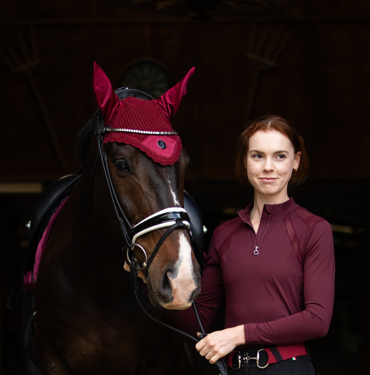 Carmine-Training Show Bonnett Bonnet