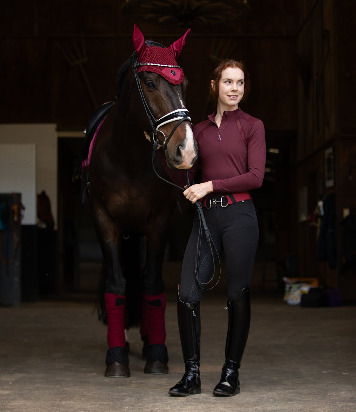 Carmine-Training Show Bonnett Bonnet