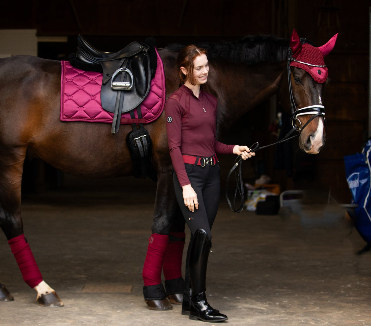 Carmine-Training Show Bonnett Bonnet