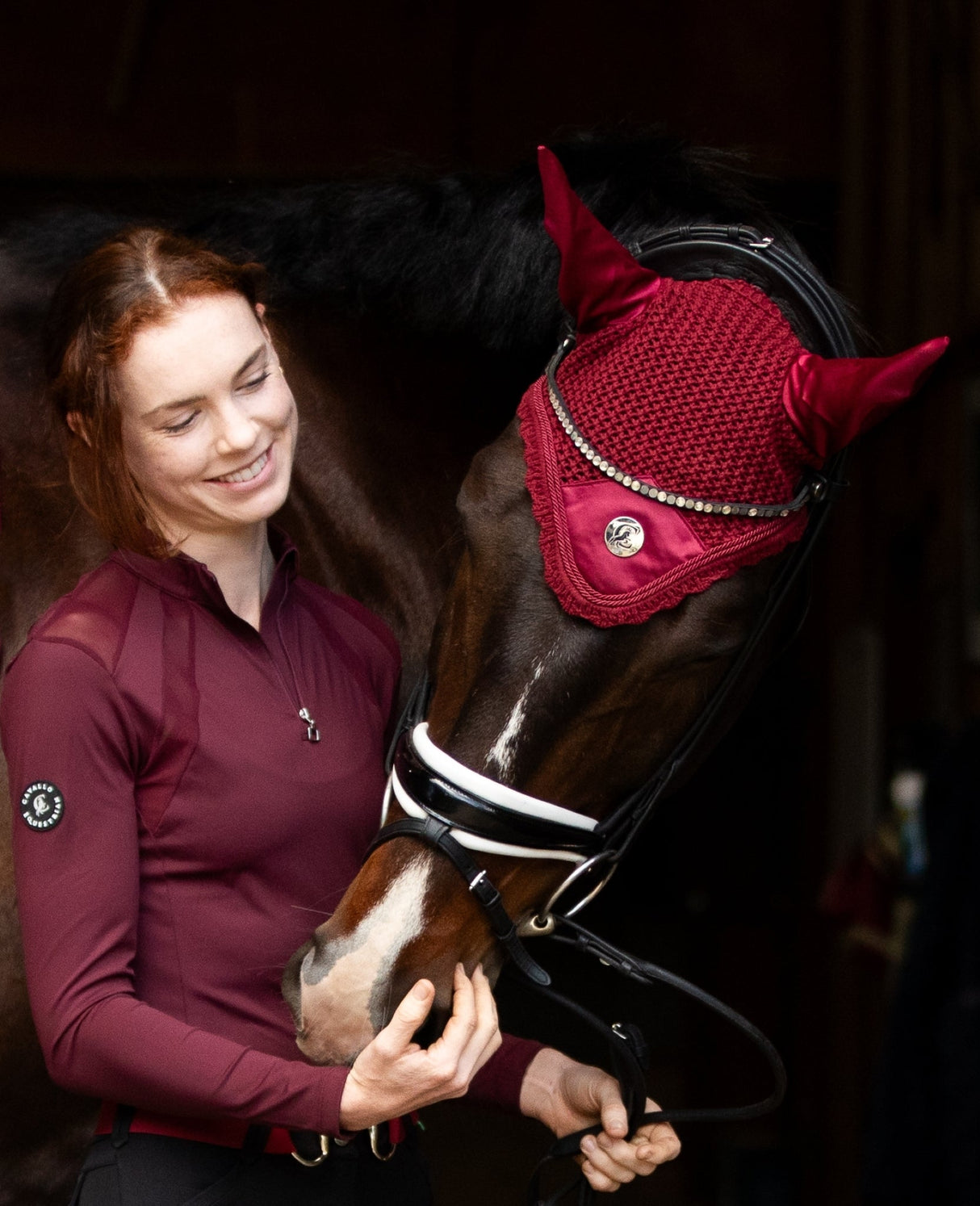 Carmine-Training Show Bonnett Bonnet