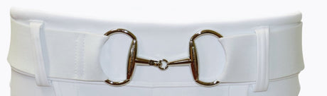 Siena Shimmer-Silver Snaffle Belt ’2’ White Belts